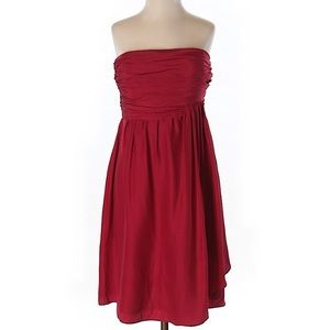 The Limited Strapless Silk Red Dress Size 0